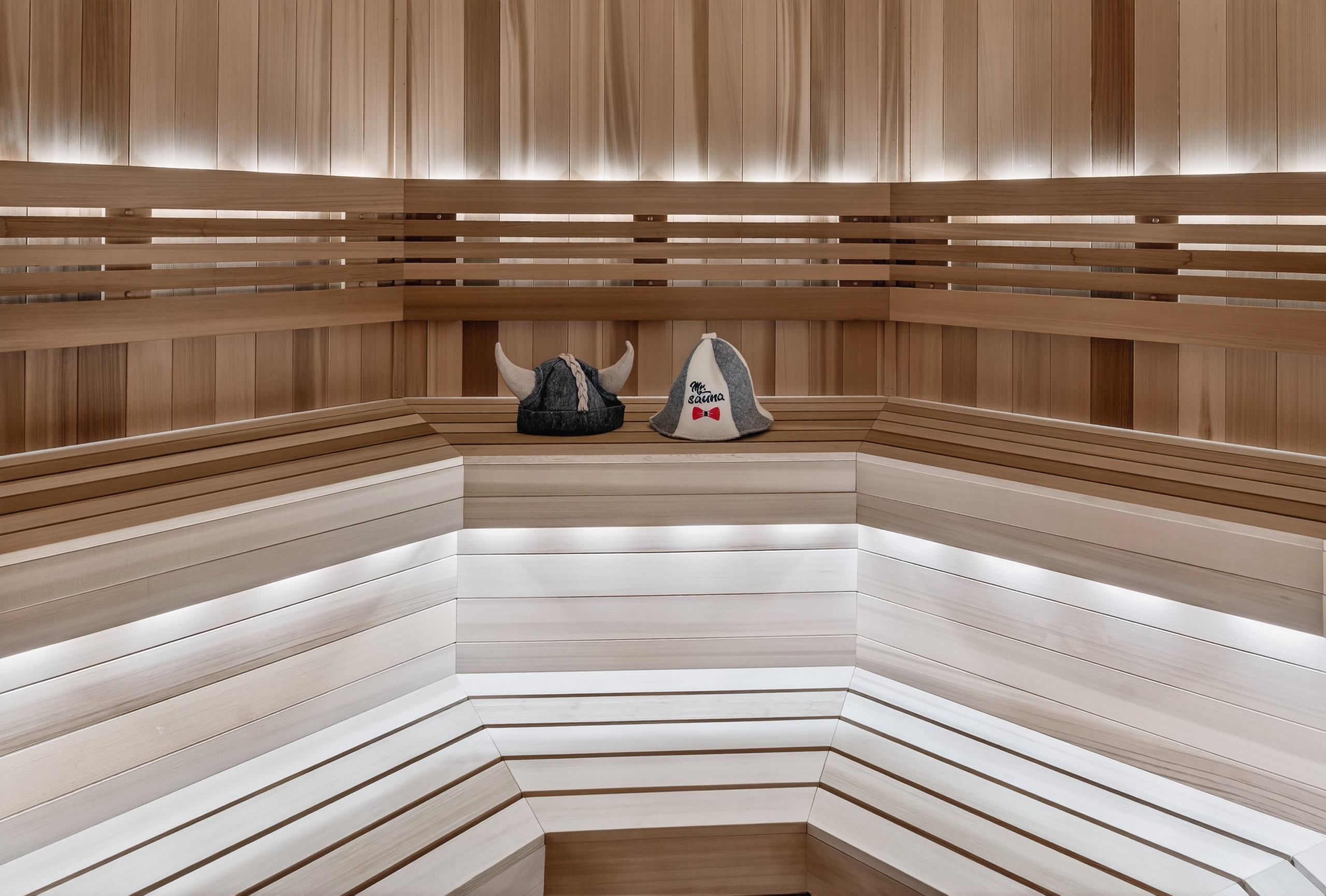 Trex composite deck with built-in lighting